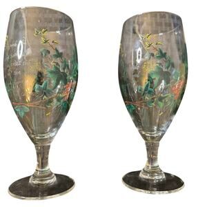 Portmeirion Iced Tea Glass the Holly and the Ivy Christmas Glass 14 Oz Set of 2